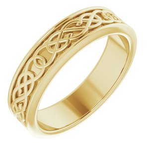 14K Yellow 5 mm Celtic-Inspired Band Size 7 - BN & CO JEWELRY