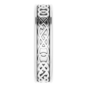 14K White 5 mm Celtic-Inspired Band Size 7 - BN & CO JEWELRY