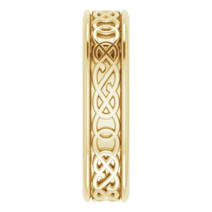 14K Yellow 5 mm Celtic-Inspired Band Size 7 - BN & CO JEWELRY