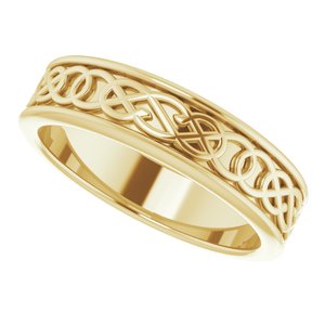 14K Yellow 5 mm Celtic-Inspired Band Size 7 - BN & CO JEWELRY