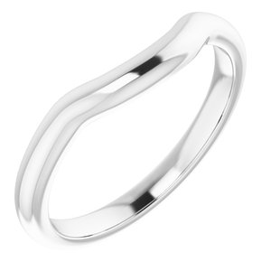 14K X1 White Band for 8 mm Cushion Ring - BN & CO JEWELRY