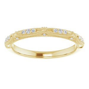 14K Yellow .07 CTW Diamond Band - BN & CO JEWELRY