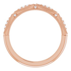 14K Rose .07 CTW Diamond Band - BN & CO JEWELRY