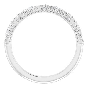 14K White .07 CTW Diamond Band - BN & CO JEWELRY