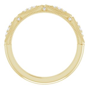 14K Yellow .07 CTW Diamond Band - BN & CO JEWELRY