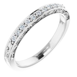 14K White 1/6 CTW Natural Diamond Band - BN & CO JEWELRY
