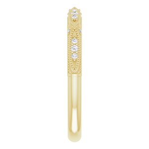 14K Yellow .07 CTW Diamond Band - BN & CO JEWELRY