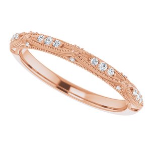 14K Rose .07 CTW Diamond Band - BN & CO JEWELRY