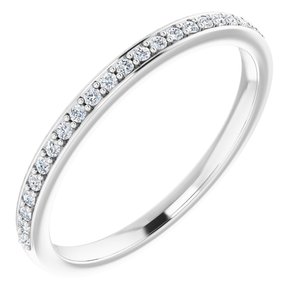 Platinum 1/8 CTW Natural Diamond Matching Band - BN & CO JEWELRY