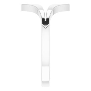 14K White Negative Space Double "V" Ring - BN & CO JEWELRY