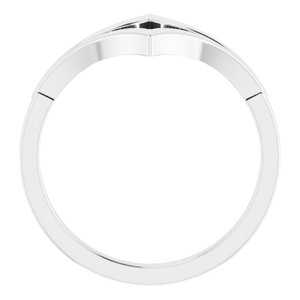 14K White Negative Space Double "V" Ring - BN & CO JEWELRY