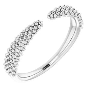 Sterling Silver Beaded Negative Space Ring - BN & CO JEWELRY