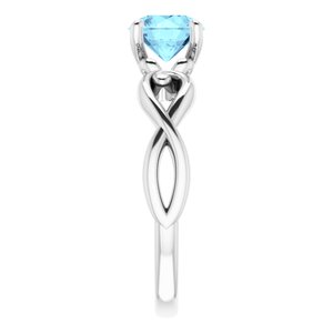 14K White Aquamarine Ring - BN & CO JEWELRY
