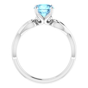 14K White Aquamarine Ring - BN & CO JEWELRY