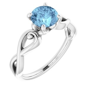 14K White Aquamarine Ring - BN & CO JEWELRY