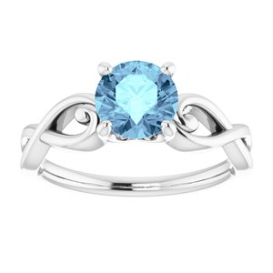 14K White Aquamarine Ring - BN & CO JEWELRY