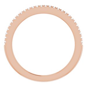 14K Rose 1/8 CTW Natural Diamond French Set Anniversary Band - BN & CO JEWELRY