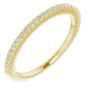 14K Yellow 1/8 CTW Natural Diamond French Set Anniversary Band - BN & CO JEWELRY