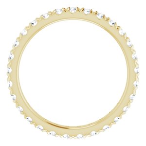 14K Yellow 7/8 CTW French Set Diamond Eternity Band Size 7 - BN & CO JEWELRY