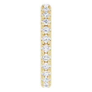 14K Yellow 3/4 CTW French Set Diamond Eternity Band Size 5 - BN & CO JEWELRY