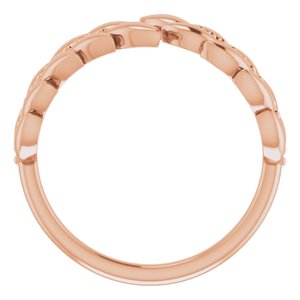 14K Rose Leaf Negative Space Ring - BN & CO JEWELRY