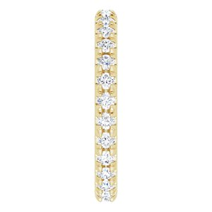 14K Yellow 7/8 CTW French Set Diamond Eternity Band Size 7 - BN & CO JEWELRY