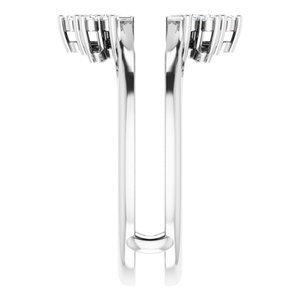 14K White 1/3 CTW Natural Diamond Art Deco Baguette Ring Guard - BN & CO JEWELRY