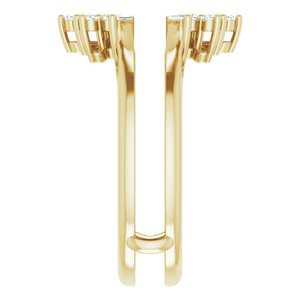 14K Yellow 1/3 CTW Natural Diamond Art Deco Baguette Ring Guard - BN & CO JEWELRY