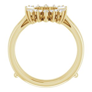 14K Yellow 1/3 CTW Natural Diamond Art Deco Baguette Ring Guard - BN & CO JEWELRY