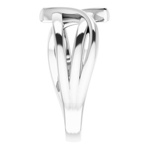Sterling Silver 12.4 mm Freeform Bypass Ring - BN & CO JEWELRY
