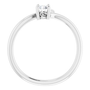 14K White 1/4 CTW Diamond Bypass Ring - BN & CO JEWELRY