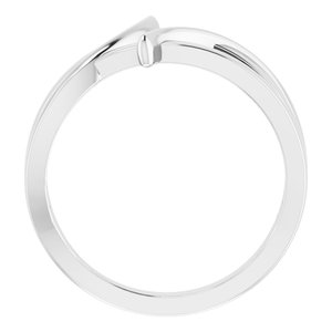 14K White 12.4 mm Freeform Bypass Ring - BN & CO JEWELRY