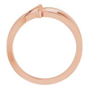 14K Rose 12.4 mm Freeform Bypass Ring - BN & CO JEWELRY