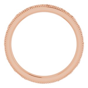 14K Rose 3.2 mm Design-Engraved Band Size 8 - BN & CO JEWELRY