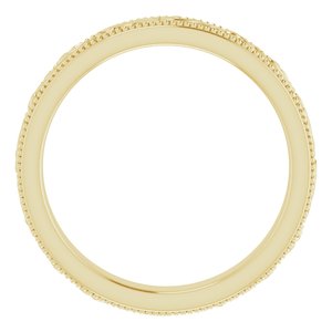 14K Yellow 3.2 mm Design-Engraved Band Size 8 - BN & CO JEWELRY