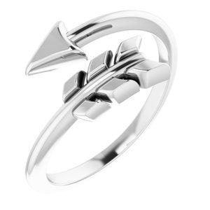 14K White Arrow Ring - BN & CO JEWELRY