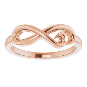 14K Rose Infinity-Inspired Heart Ring - BN & CO JEWELRY