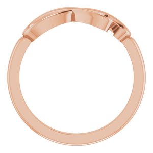 14K Rose Infinity-Inspired Heart Ring - BN & CO JEWELRY