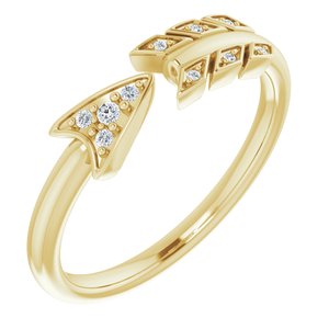 14K Yellow .04 CTW Diamond Arrow Ring - BN & CO JEWELRY