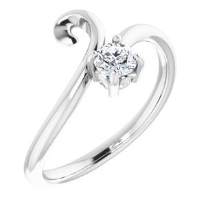 14K White 1/4 CTW Diamond Bypass Ring - BN & CO JEWELRY