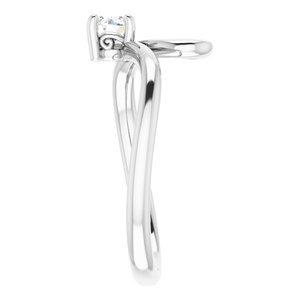 14K White 1/4 CTW Diamond Bypass Ring - BN & CO JEWELRY