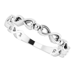 Sterling Silver Infinity-Inspired Heart Ring - BN & CO JEWELRY
