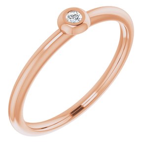 14K Rose .03 CTW Natural Diamond Stackable Ring - BN & CO JEWELRY