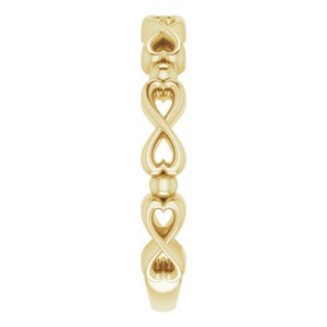 14K Yellow Infinity-Inspired Heart Ring - BN & CO JEWELRY