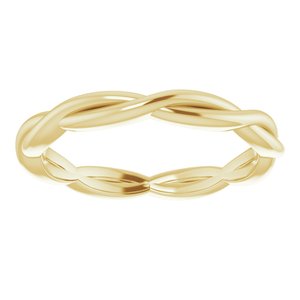 14K Yellow 2.2 mm Woven-Design Band Size 7 - BN & CO JEWELRY