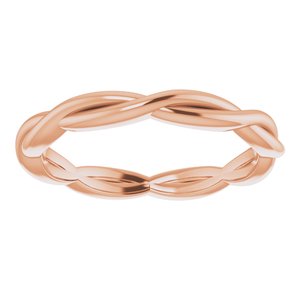 14K Rose 2.2 mm Woven-Design Band Size 7 - BN & CO JEWELRY