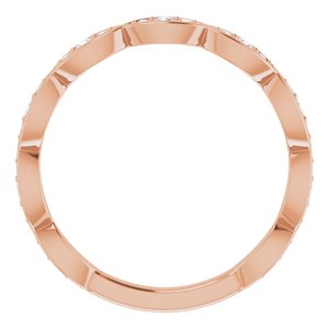 14K Rose 1/5 CTW Natural Diamond Infinity-Inspired Anniversary Band - BN & CO JEWELRY