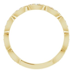 14K Yellow 1/5 CTW Natural Diamond Infinity-Inspired Anniversary Band - BN & CO JEWELRY