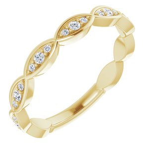 14K Yellow 1/5 CTW Natural Diamond Infinity-Inspired Anniversary Band - BN & CO JEWELRY
