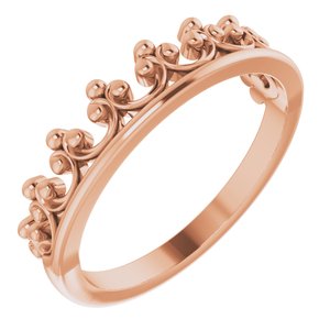 14K Rose Stackable Crown Ring - BN & CO JEWELRY